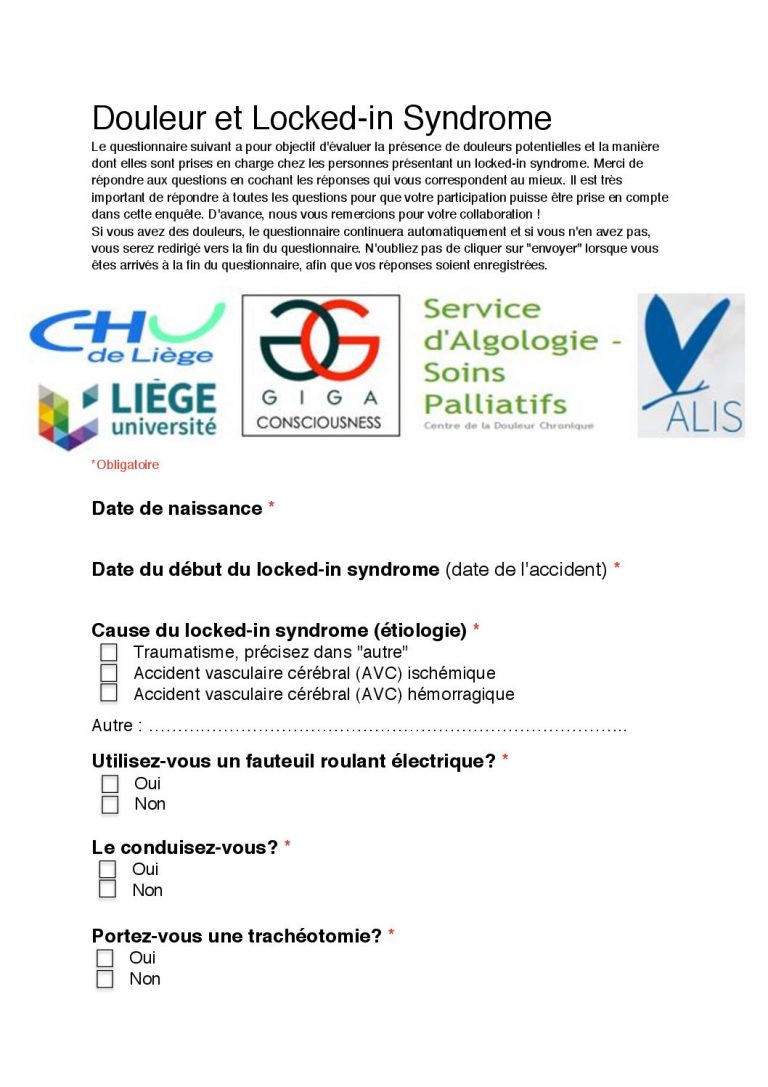 Questionnaire Douleur - ALIS